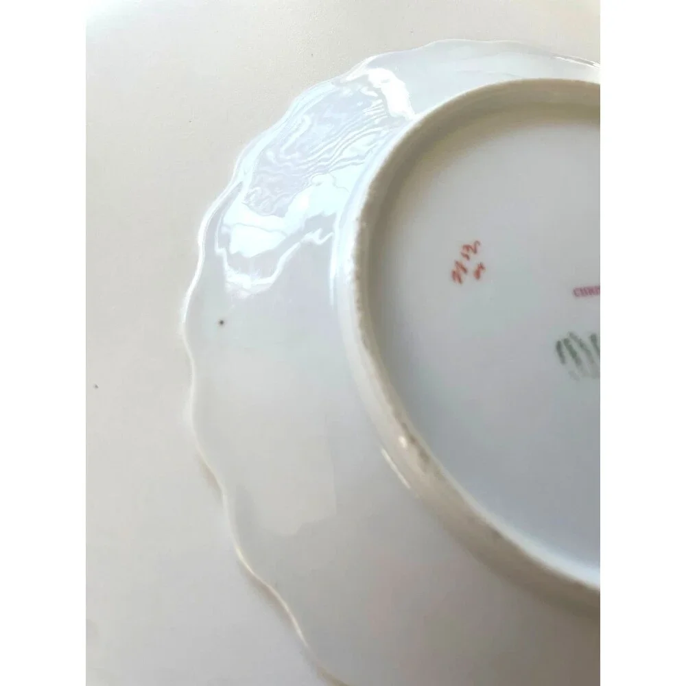 Bavarian Christmas Rose hand Painted Plate J Braun